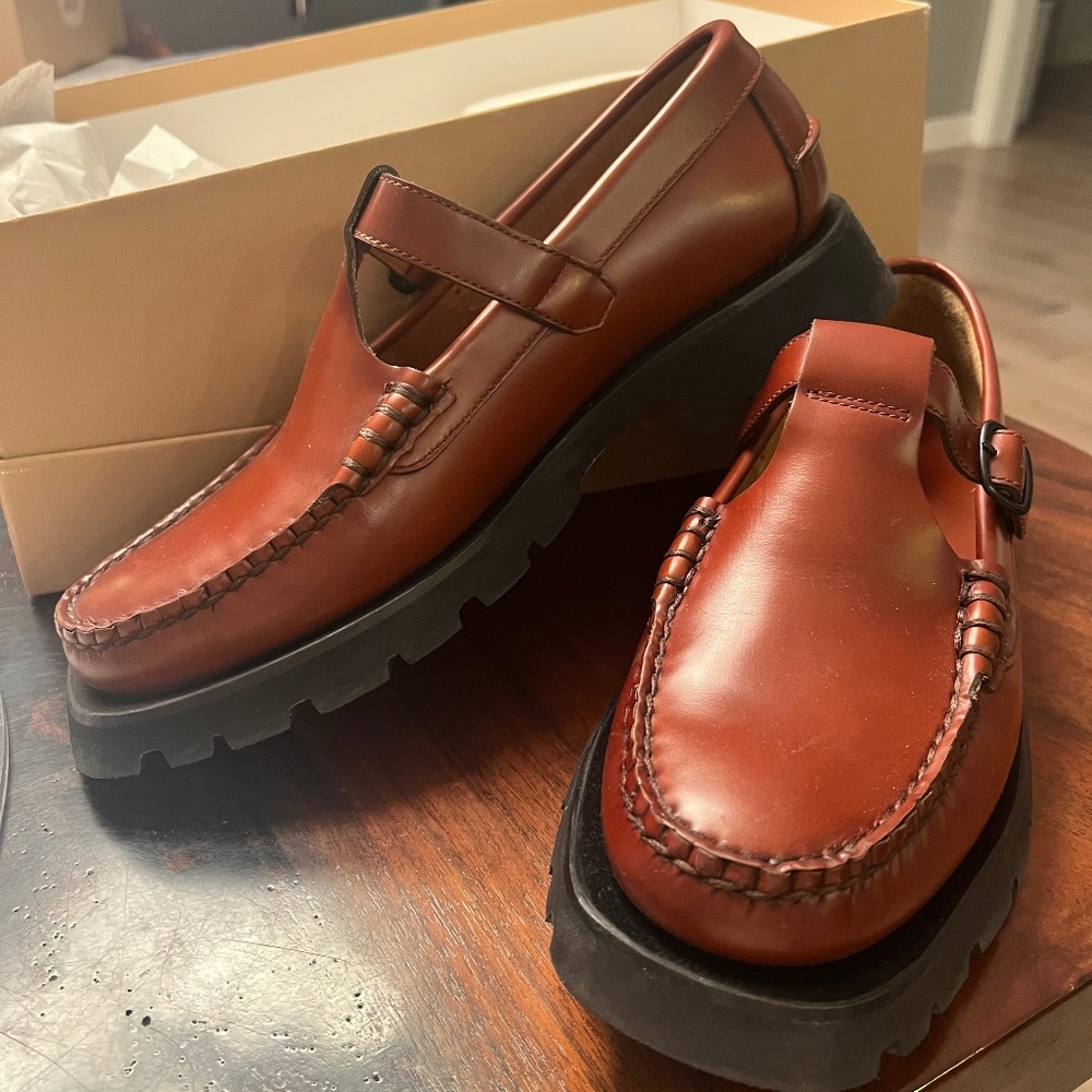 Women’s Brown Leather Mary Jane Loafers